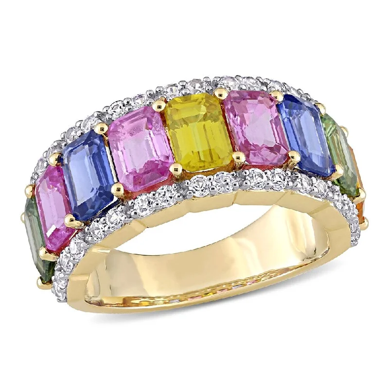 Ruby Gemstone Rings in 14K Yellow Gold with a Solitaire Setting for a Classic and Bold StatementMiadora 14k Yellow Gold Octagon-Cut Multi-Color Sapphire Semi-Eternity 3-Row Anniversary Band Ruby Gemstone Rings in 14K Yellow Gold with a Solitaire Setting for a Classic and Bold StatementMiadora 14k Yellow Gold Octagon-Cut Multi-Color Sapphire Semi-Eternity 3-Row Anniversary Band