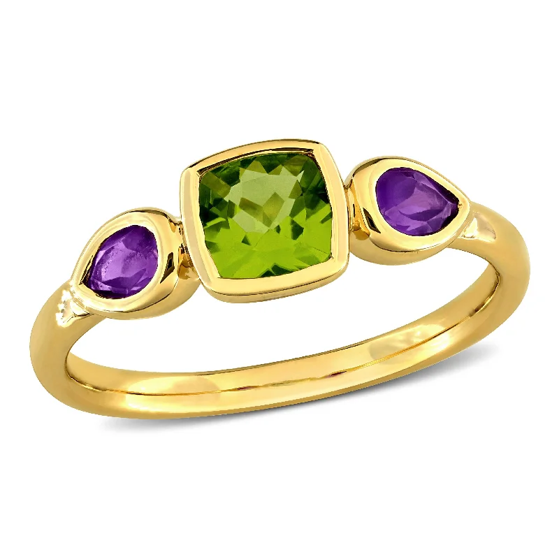 Iolite Gemstone Rings in 10K Gold with a Twisted Band for a Distinctive and Stylish AccessoryMiadora 1ct TGW Cushion-Cut Peridot and Pear-Cut Amethyst 3-Stone Ring in 10k Yellow Gold Iolite Gemstone Rings in 10K Gold with a Twisted Band for a Distinctive and Stylish AccessoryMiadora 1ct TGW Cushion-Cut Peridot and Pear-Cut Amethyst 3-Stone Ring in 10k Yellow Gold