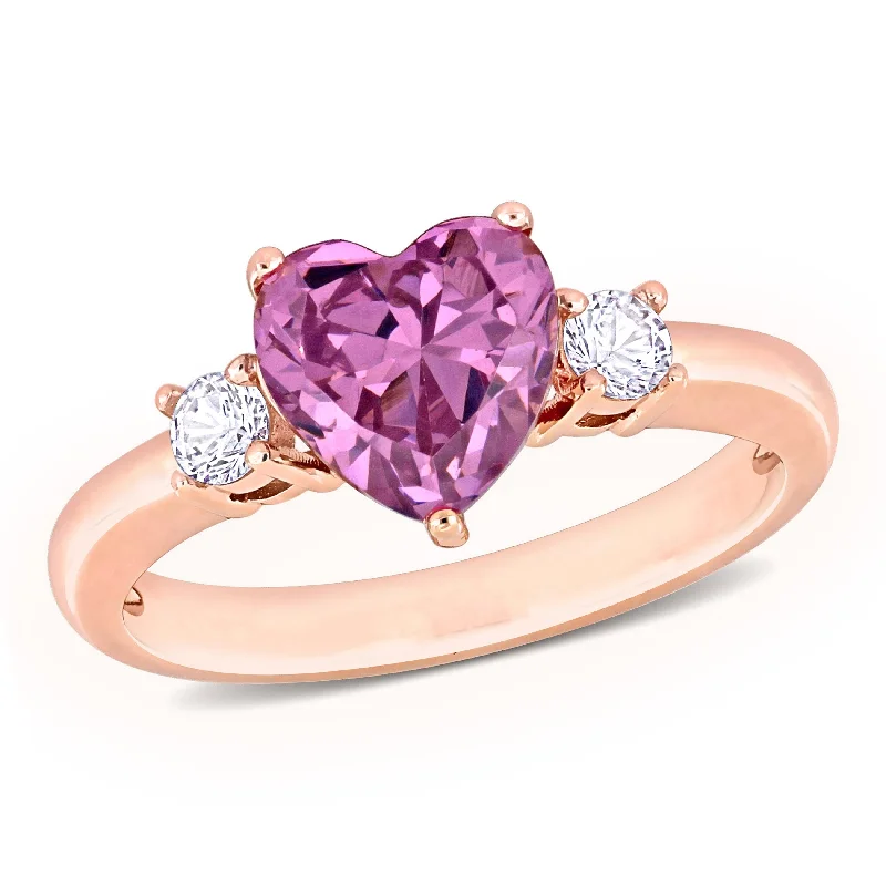 Citrine Gemstone Rings in Stainless Steel with a Stackable Design for a Trendy Everyday WearMiadora 2 1/3ct TGW Created White and Pink Sapphire Heart 3-Stone Ring in Rose Plated Sterling Silver Citrine Gemstone Rings in Stainless Steel with a Stackable Design for a Trendy Everyday WearMiadora 2 1/3ct TGW Created White and Pink Sapphire Heart 3-Stone Ring in Rose Plated Sterling Silver