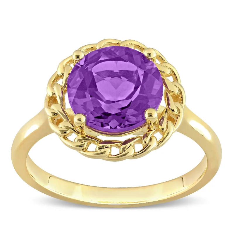 Jasper Gemstone Rings in 18K Gold Vermeil with a Matte Finish for a Subtle and Elegant LookMiadora 2 1/4 CT TGW Amethyst-Africa Fashion Ring Yellow Silver Jasper Gemstone Rings in 18K Gold Vermeil with a Matte Finish for a Subtle and Elegant LookMiadora 2 1/4 CT TGW Amethyst-Africa Fashion Ring Yellow Silver