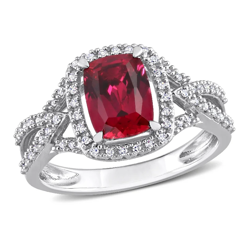Tanzanite Gemstone Rings in 10K Gold with a Trilogy Design for a Sophisticated GiftMiadora 2 1/5ct TGW Created Ruby and 1/10ct TDW Diamond Split-Shank Ring in 10k White Gold Tanzanite Gemstone Rings in 10K Gold with a Trilogy Design for a Sophisticated GiftMiadora 2 1/5ct TGW Created Ruby and 1/10ct TDW Diamond Split-Shank Ring in 10k White Gold