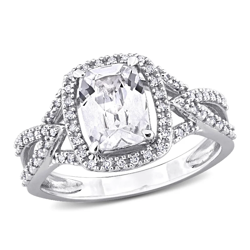 Opal Gemstone Rings in Rose Gold with a Milgrain Edge for a Feminine and Romantic StyleMiadora 2 1/5ct TGW Created White Sapphire and 1/6ct TDW Diamond Halo Split-Shank Ring in 10k White Gold Opal Gemstone Rings in Rose Gold with a Milgrain Edge for a Feminine and Romantic StyleMiadora 2 1/5ct TGW Created White Sapphire and 1/6ct TDW Diamond Halo Split-Shank Ring in 10k White Gold