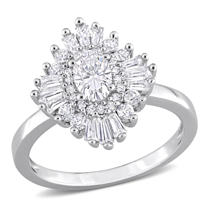 Amethyst Gemstone Rings in Sterling Silver with a Halo of Cubic Zirconia for a Budget - Friendly LuxuryMiadora 2 3/8ct TGW Created White Sapphire Floral Ring in Sterling Silver Amethyst Gemstone Rings in Sterling Silver with a Halo of Cubic Zirconia for a Budget - Friendly LuxuryMiadora 2 3/8ct TGW Created White Sapphire Floral Ring in Sterling Silver