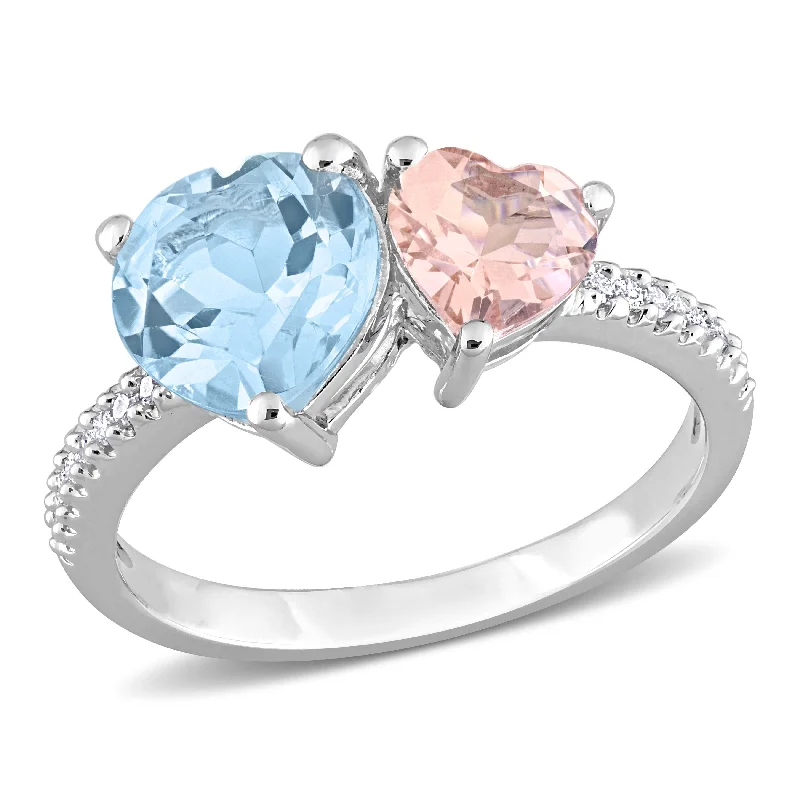 Lapis Lazuli Gemstone Rings in Sterling Silver with a Star - Shaped Setting for a Celestial - Inspired PieceMiadora 2 5/8ct TGW Sky Blue Topaz and Morganite with 1/10ct TW Diamond 2-Stone Toi et Moi Ring in Sterling Silver Lapis Lazuli Gemstone Rings in Sterling Silver with a Star - Shaped Setting for a Celestial - Inspired PieceMiadora 2 5/8ct TGW Sky Blue Topaz and Morganite with 1/10ct TW Diamond 2-Stone Toi et Moi Ring in Sterling Silver
