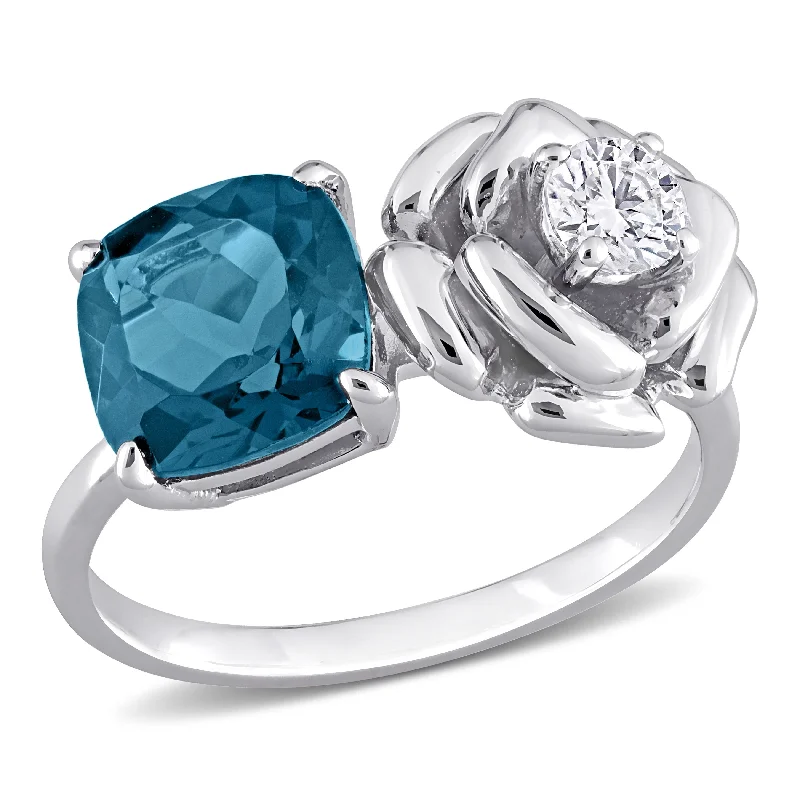 Peridot Gemstone Rings in 14K Gold - Filled Metal with a Pave - Set Band for a Sparkling LookMiadora 2 7/8ct TGW Cushion-Cut London Blue Topaz and White Topaz 2-Stone Rose Ring in Sterling Silver Peridot Gemstone Rings in 14K Gold - Filled Metal with a Pave - Set Band for a Sparkling LookMiadora 2 7/8ct TGW Cushion-Cut London Blue Topaz and White Topaz 2-Stone Rose Ring in Sterling Silver