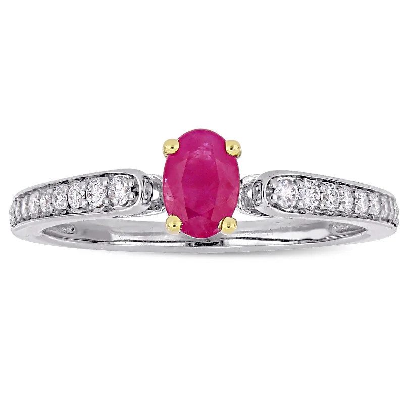 Aquamarine Gemstone Rings in 9K Gold with a Bezel Setting for a Modern and Secure FitMiadora 2-Tone 10k White and Yellow Gold Ruby and 1/6ct TDW Diamond Engagement Ring Aquamarine Gemstone Rings in 9K Gold with a Bezel Setting for a Modern and Secure FitMiadora 2-Tone 10k White and Yellow Gold Ruby and 1/6ct TDW Diamond Engagement Ring