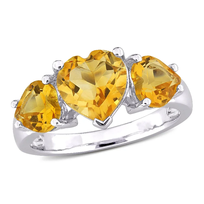 Tourmaline Gemstone Rings in 18K Two - Tone Gold with a Floral - Shaped Setting for a Feminine TouchMiadora 3 1/10ct TGW Citrine 3-Stone Heart Ring in Sterling Silver Tourmaline Gemstone Rings in 18K Two - Tone Gold with a Floral - Shaped Setting for a Feminine TouchMiadora 3 1/10ct TGW Citrine 3-Stone Heart Ring in Sterling Silver