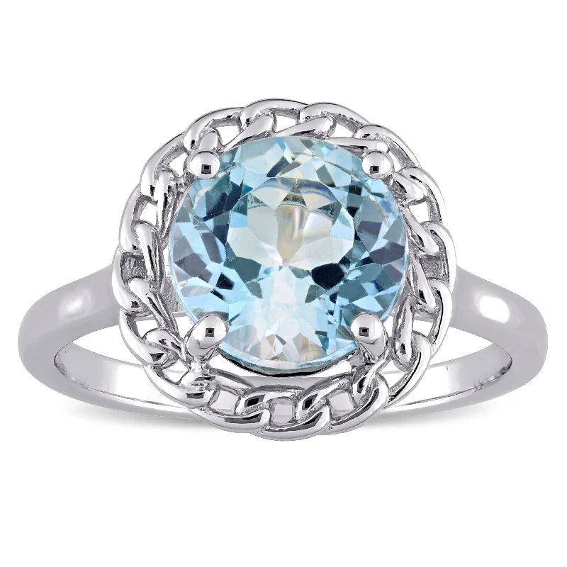 Sapphire Gemstone Rings in 18K White Gold with Diamond Accents for an Elegant EngagementMiadora 3 1/2 CT TGW Blue Topaz - Sky Fashion Ring Silver Sapphire Gemstone Rings in 18K White Gold with Diamond Accents for an Elegant EngagementMiadora 3 1/2 CT TGW Blue Topaz - Sky Fashion Ring Silver