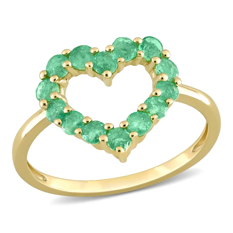Moonstone Gemstone Rings in Silver - Plated Copper with a Celtic - Inspired Pattern for a Mystical VibeMiadora 3/4ct TGW Emerald Heart Ring in 10k Yellow Gold Moonstone Gemstone Rings in Silver - Plated Copper with a Celtic - Inspired Pattern for a Mystical VibeMiadora 3/4ct TGW Emerald Heart Ring in 10k Yellow Gold