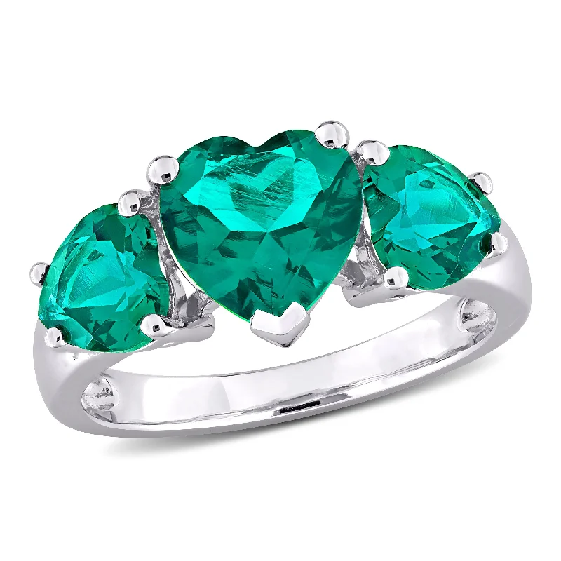 Malachite Gemstone Rings in 14K Gold with a Carved Stone for a Unique and Artistic AppealMiadora 3ct TGW Created Emerald 3-Stone Heart Ring in Sterling Silver Malachite Gemstone Rings in 14K Gold with a Carved Stone for a Unique and Artistic AppealMiadora 3ct TGW Created Emerald 3-Stone Heart Ring in Sterling Silver