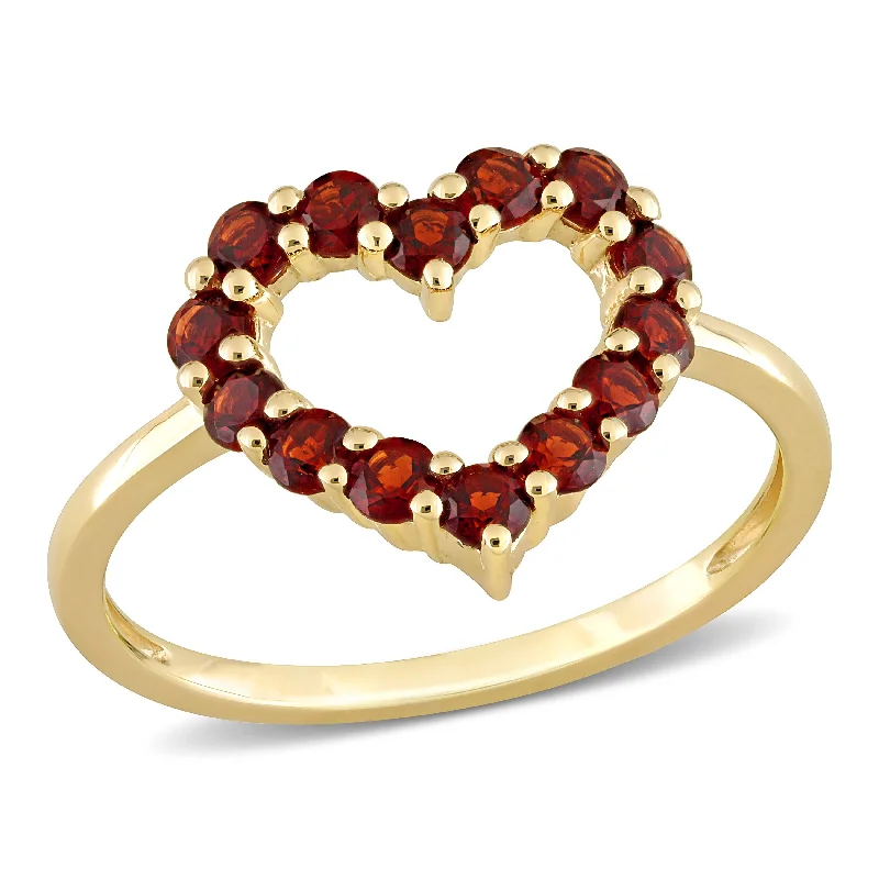 Malachite Gemstone Rings in 14K Gold with a Carved Stone for a Unique and Artistic AppealMiadora 4/5ct TGW Garnet Heart Ring in 10k Yellow Gold Malachite Gemstone Rings in 14K Gold with a Carved Stone for a Unique and Artistic AppealMiadora 4/5ct TGW Garnet Heart Ring in 10k Yellow Gold