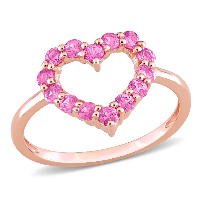 Ruby Gemstone Rings in 14K Yellow Gold with a Solitaire Setting for a Classic and Bold StatementMiadora 4/5ct TGW Pink Sapphire Heart Ring in 10k Rose Gold Ruby Gemstone Rings in 14K Yellow Gold with a Solitaire Setting for a Classic and Bold StatementMiadora 4/5ct TGW Pink Sapphire Heart Ring in 10k Rose Gold