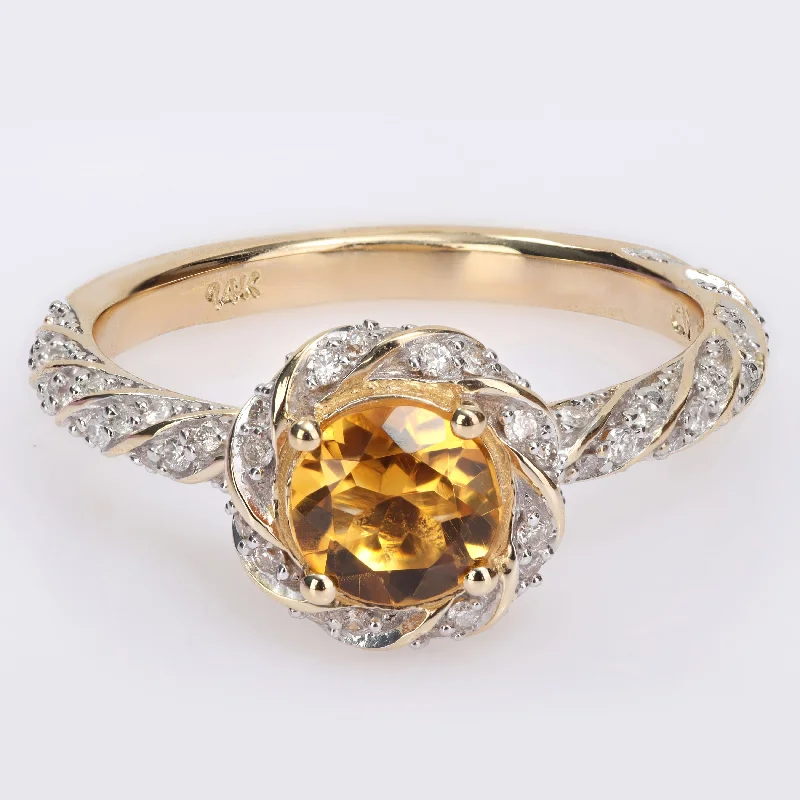 Emerald Gemstone Rings Set in Platinum with Filigree Work for a Vintage - Inspired LookMiadora Citrine and 1/4ct TDW Diamond Swirl Halo Ring in 14k Yellow Gold Emerald Gemstone Rings Set in Platinum with Filigree Work for a Vintage - Inspired LookMiadora Citrine and 1/4ct TDW Diamond Swirl Halo Ring in 14k Yellow Gold