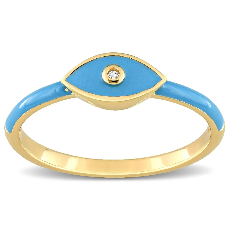 Ruby Gemstone Rings in 14K Yellow Gold with a Solitaire Setting for a Classic and Bold StatementMiadora Created White Sapphire Evil Eye Enamel Ring in Yellow Plated Sterling Silver Ruby Gemstone Rings in 14K Yellow Gold with a Solitaire Setting for a Classic and Bold StatementMiadora Created White Sapphire Evil Eye Enamel Ring in Yellow Plated Sterling Silver