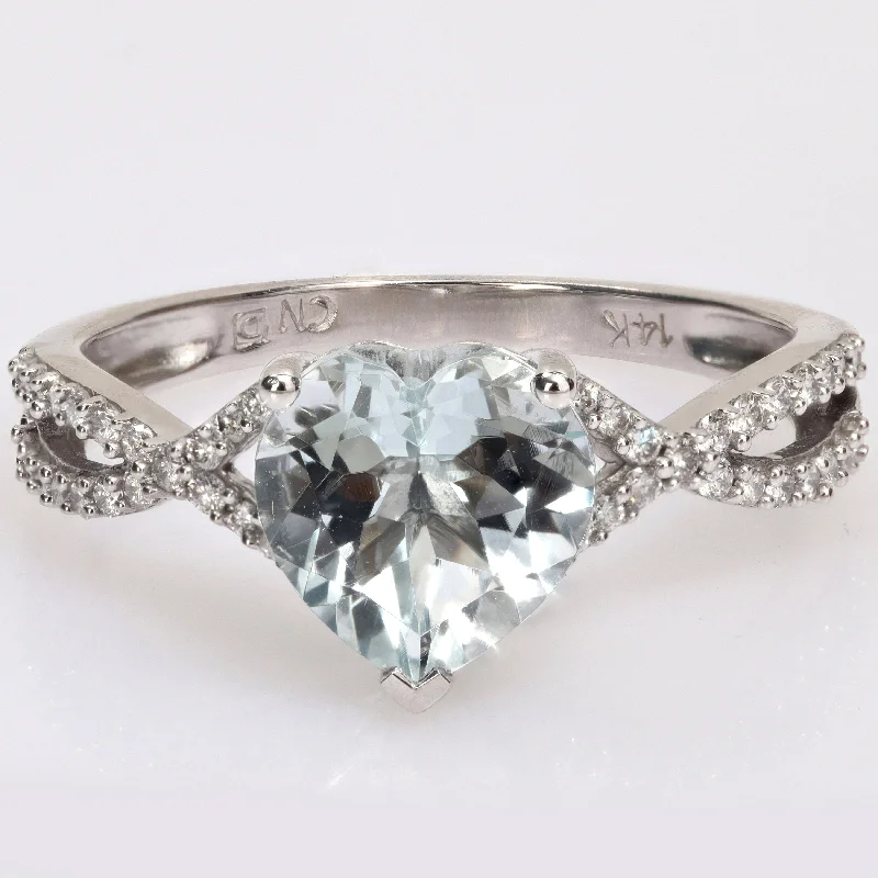Peridot Gemstone Rings in 14K Gold - Filled Metal with a Pave - Set Band for a Sparkling LookMiadora Heart-cut Aquamarine and 1/5ct TDW Diamond Crossover Ring in 14k White Gold Peridot Gemstone Rings in 14K Gold - Filled Metal with a Pave - Set Band for a Sparkling LookMiadora Heart-cut Aquamarine and 1/5ct TDW Diamond Crossover Ring in 14k White Gold