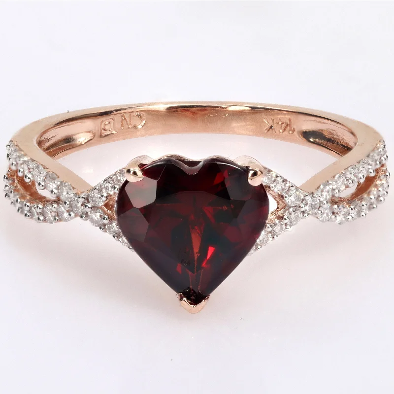 Malachite Gemstone Rings in 14K Gold with a Carved Stone for a Unique and Artistic AppealMiadora Heart-cut Garnet and 1/5ct TDW Diamond Crossover Ring in 14k Rose Gold Malachite Gemstone Rings in 14K Gold with a Carved Stone for a Unique and Artistic AppealMiadora Heart-cut Garnet and 1/5ct TDW Diamond Crossover Ring in 14k Rose Gold