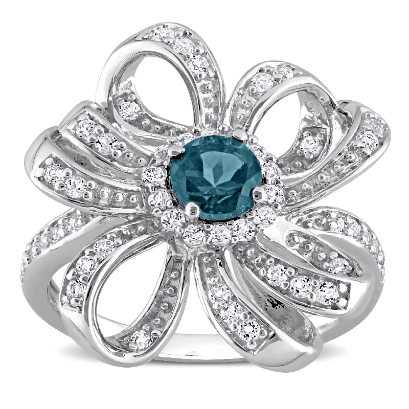 Topaz Gemstone Rings in 10K Gold with a Channel - Set Design for a Contemporary and Durable OptionMiadora London Blue Topaz and White Topaz Floral Cluster Ring in Sterling Silver Topaz Gemstone Rings in 10K Gold with a Channel - Set Design for a Contemporary and Durable OptionMiadora London Blue Topaz and White Topaz Floral Cluster Ring in Sterling Silver