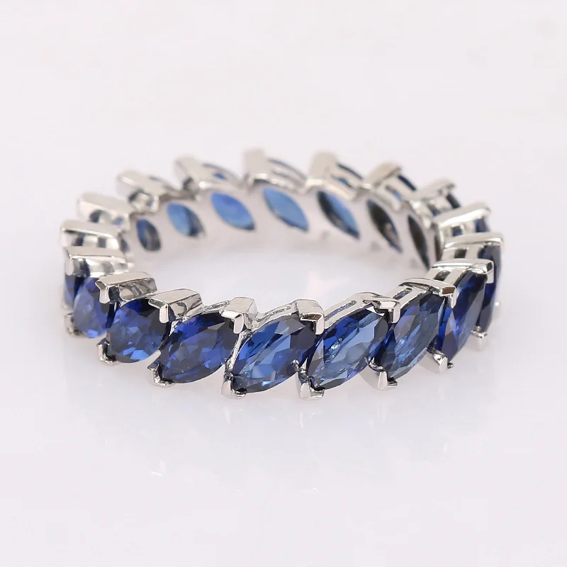 Moonstone Gemstone Rings in Silver - Plated Copper with a Celtic - Inspired Pattern for a Mystical VibeMiadora Marquise-cut Created Blue Sapphire Full-Eternity Band in 14k White Gold Moonstone Gemstone Rings in Silver - Plated Copper with a Celtic - Inspired Pattern for a Mystical VibeMiadora Marquise-cut Created Blue Sapphire Full-Eternity Band in 14k White Gold
