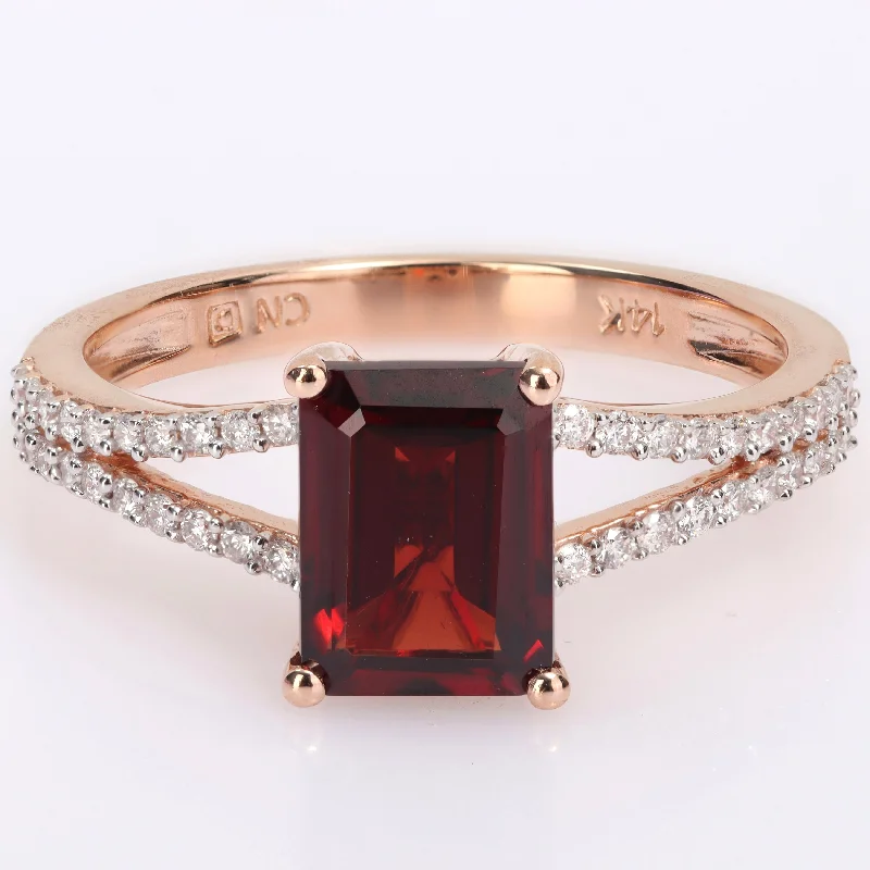 Turquoise Gemstone Rings in 925 Silver with a Southwestern - Inspired Design for a Rustic CharmMiadora Octagon-Cut Garnet and 1/5ct TDW Diamond Split Shank Cocktail Ring in 14k Rose Gold Turquoise Gemstone Rings in 925 Silver with a Southwestern - Inspired Design for a Rustic CharmMiadora Octagon-Cut Garnet and 1/5ct TDW Diamond Split Shank Cocktail Ring in 14k Rose Gold
