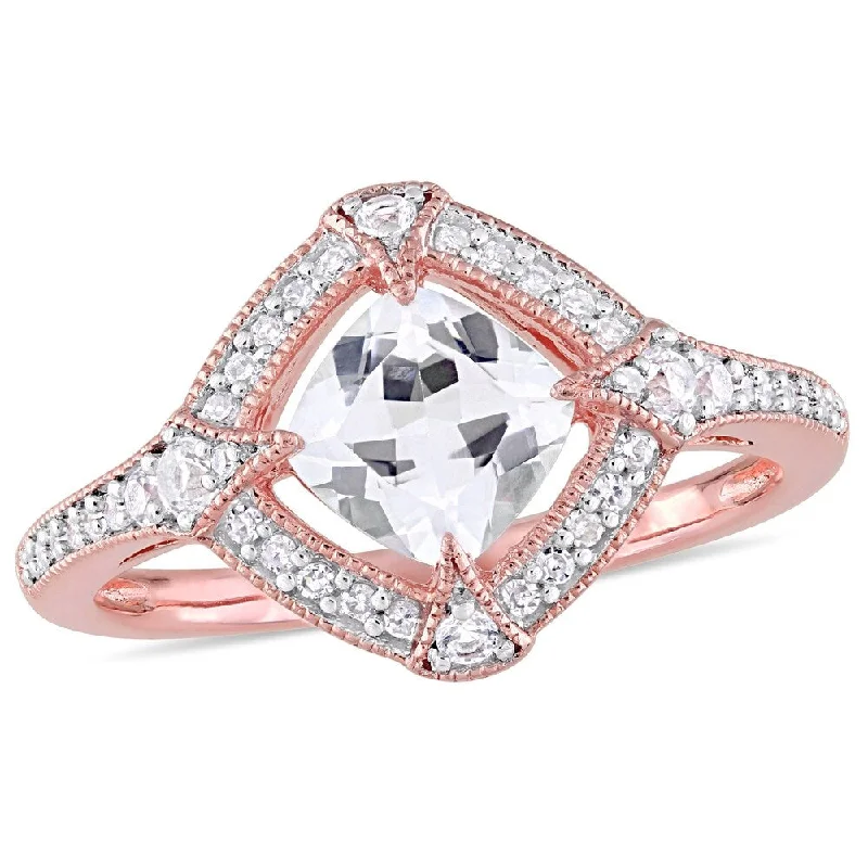 Iolite Gemstone Rings in 10K Gold with a Twisted Band for a Distinctive and Stylish AccessoryMiadora Rose Plated Sterling Silver Created White Sapphire 1/6ct TDW Diamond Halo Ring Iolite Gemstone Rings in 10K Gold with a Twisted Band for a Distinctive and Stylish AccessoryMiadora Rose Plated Sterling Silver Created White Sapphire 1/6ct TDW Diamond Halo Ring