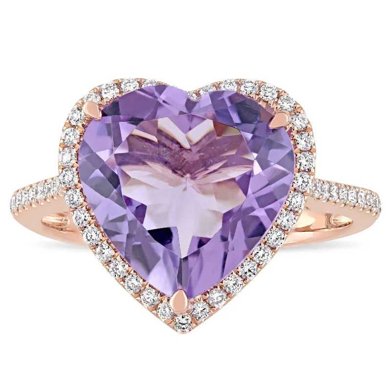 Alexandrite Gemstone Rings in Platinum with a Hidden Halo for a Rare and Luxurious PieceMiadora Signature Collection 14k Rose Gold Amethyst and 1/3ct TDW Diamond Heart Halo Cocktail Ring - Purple Alexandrite Gemstone Rings in Platinum with a Hidden Halo for a Rare and Luxurious PieceMiadora Signature Collection 14k Rose Gold Amethyst and 1/3ct TDW Diamond Heart Halo Cocktail Ring - Purple