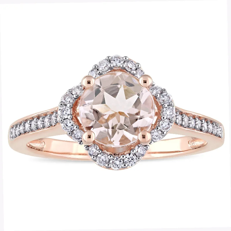 Aquamarine Gemstone Rings in 9K Gold with a Bezel Setting for a Modern and Secure FitMiadora Signature Collection 14k Rose Gold Morganite and 1/4ct TDW Diamond Quatrefoil Halo Engagement Ring (G-H, I1-I2) - Pink Aquamarine Gemstone Rings in 9K Gold with a Bezel Setting for a Modern and Secure FitMiadora Signature Collection 14k Rose Gold Morganite and 1/4ct TDW Diamond Quatrefoil Halo Engagement Ring (G-H, I1-I2) - Pink