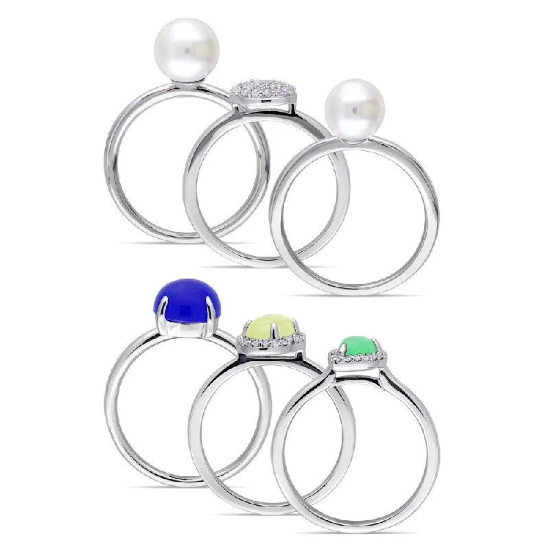 Ruby Gemstone Rings in 14K Yellow Gold with a Solitaire Setting for a Classic and Bold StatementMiadora Sterling Silver Blue Yellow Dyed Green Quartz and White Topaz Pearl Six Piece Stacked Ring Set Ruby Gemstone Rings in 14K Yellow Gold with a Solitaire Setting for a Classic and Bold StatementMiadora Sterling Silver Blue Yellow Dyed Green Quartz and White Topaz Pearl Six Piece Stacked Ring Set
