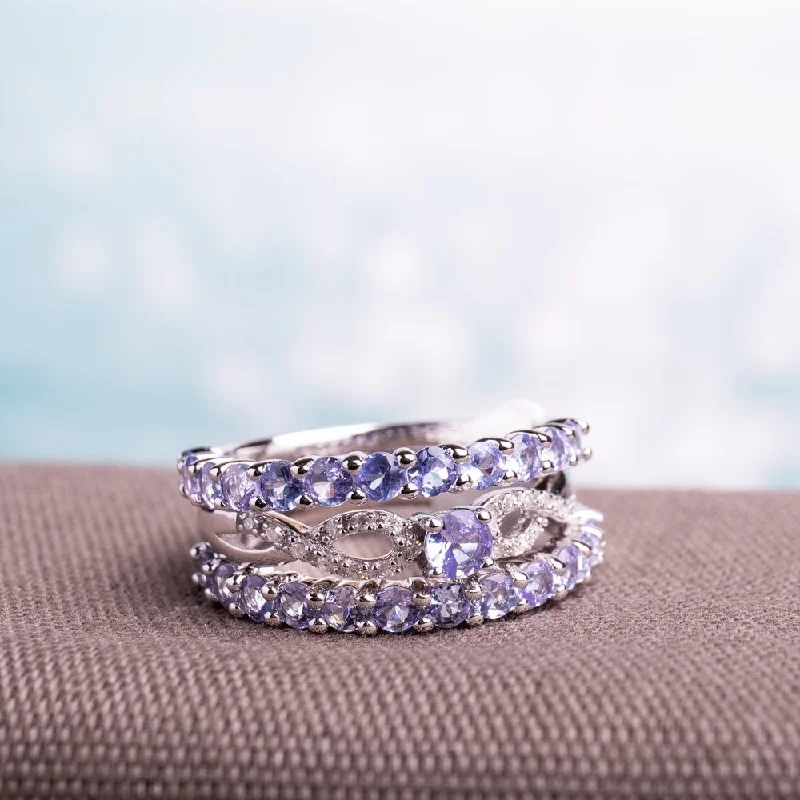 Tourmaline Gemstone Rings in 18K Two - Tone Gold with a Floral - Shaped Setting for a Feminine TouchMiadora Sterling Silver Tanzanite and 1/10ct TDW Diamond 3-piece Stackable Ring Set (G-H, I2-I3) Tourmaline Gemstone Rings in 18K Two - Tone Gold with a Floral - Shaped Setting for a Feminine TouchMiadora Sterling Silver Tanzanite and 1/10ct TDW Diamond 3-piece Stackable Ring Set (G-H, I2-I3)