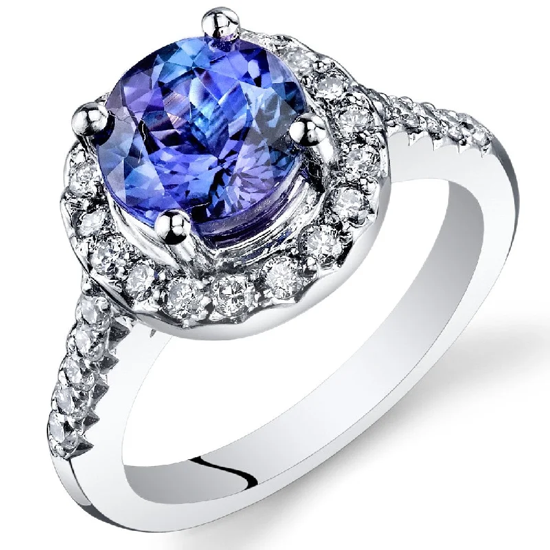 Emerald Gemstone Rings Set in Platinum with Filigree Work for a Vintage - Inspired LookOravo 2.56 ct Tanzanite Round and Diamond Ring in 14k White Gold Emerald Gemstone Rings Set in Platinum with Filigree Work for a Vintage - Inspired LookOravo 2.56 ct Tanzanite Round and Diamond Ring in 14k White Gold