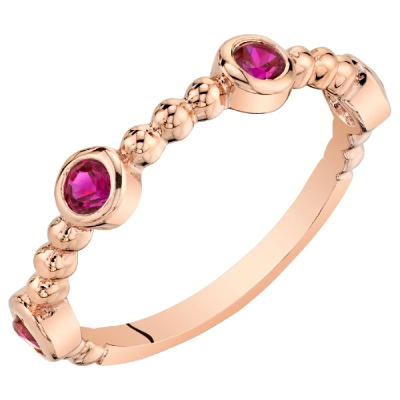 Topaz Gemstone Rings in 10K Gold with a Channel - Set Design for a Contemporary and Durable OptionRose Tone Created Ruby Stackable Ring in Sterling Silver Topaz Gemstone Rings in 10K Gold with a Channel - Set Design for a Contemporary and Durable OptionRose Tone Created Ruby Stackable Ring in Sterling Silver