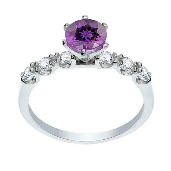Lapis Lazuli Gemstone Rings in Sterling Silver with a Star - Shaped Setting for a Celestial - Inspired PieceSterling Silver with Amethyst and White Topaz Engagement Ring Lapis Lazuli Gemstone Rings in Sterling Silver with a Star - Shaped Setting for a Celestial - Inspired PieceSterling Silver with Amethyst and White Topaz Engagement Ring