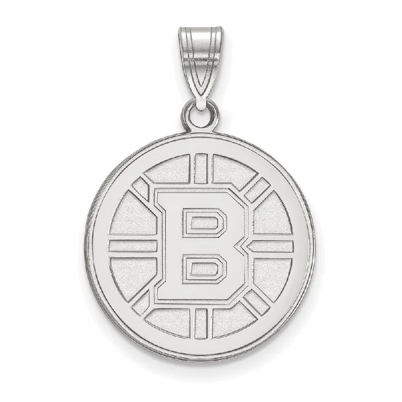 LED - Illuminated Moon Pendant Necklace for Nighttime Events10k White Gold NHL Boston Bruins Large Disc Pendant LED - Illuminated Moon Pendant Necklace for Nighttime Events10k White Gold NHL Boston Bruins Large Disc Pendant