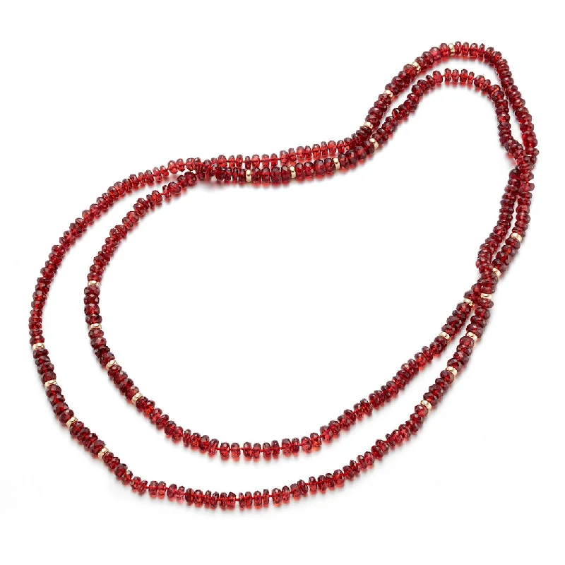 Multi - Colored Beaded Starfish Pendant Necklace for Beach - Themed WeddingsFaceted Garnet Rope Necklace Multi - Colored Beaded Starfish Pendant Necklace for Beach - Themed WeddingsFaceted Garnet Rope Necklace