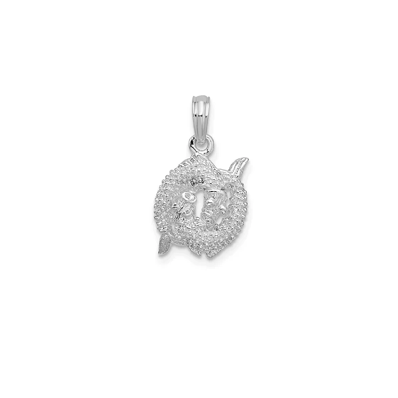 Pave - Set Cubic Zirconia Crown Pendant Necklace for Little Princess - Themed Birthday Parties3-D Antique-Finish Pisces Zodiac Pendant (Silver) Pave - Set Cubic Zirconia Crown Pendant Necklace for Little Princess - Themed Birthday Parties3-D Antique-Finish Pisces Zodiac Pendant (Silver)