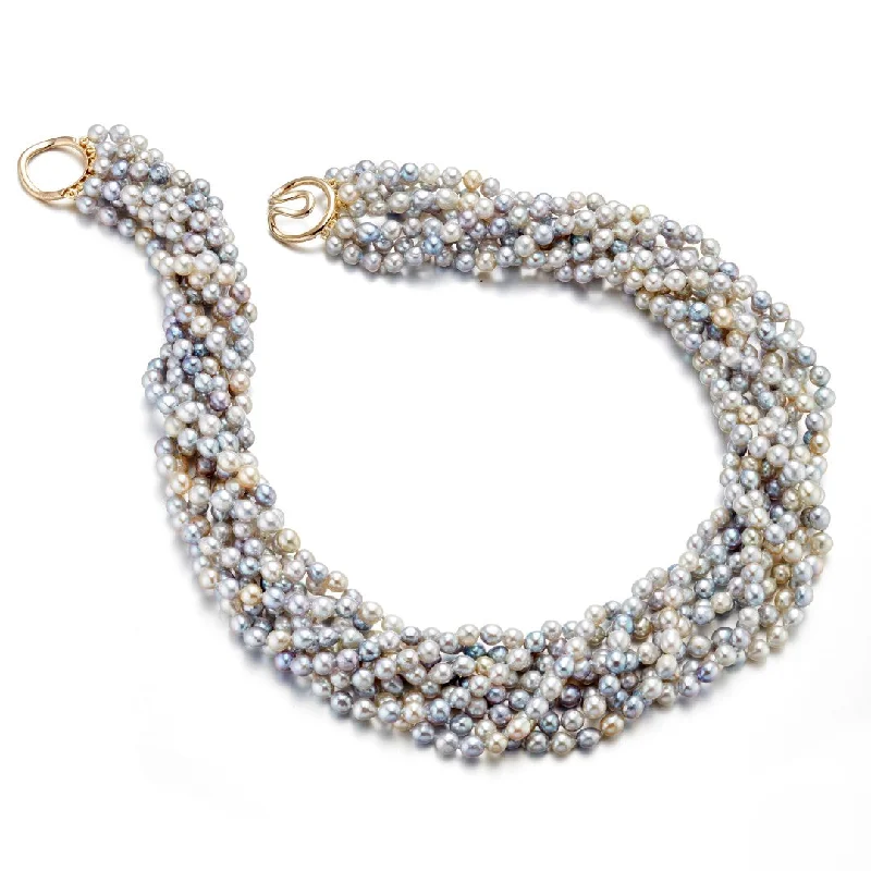 Double - Sided Pendant Necklace with a Photo Insert for Memory - Keepers8-Strand Baroque Pastel Akoya Pearl Twist Necklace Double - Sided Pendant Necklace with a Photo Insert for Memory - Keepers8-Strand Baroque Pastel Akoya Pearl Twist Necklace