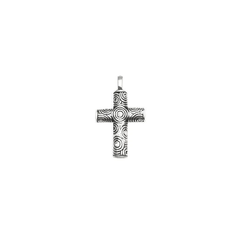 Magnetic - Closure Pendant Necklace with a Hidden Compartment for Secret KeepersAncient Cross Pendant (Silver) Magnetic - Closure Pendant Necklace with a Hidden Compartment for Secret KeepersAncient Cross Pendant (Silver)