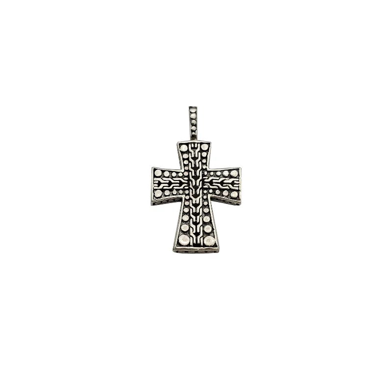 Vintage - Reproduction Cameo Pendant Necklace in Brass for Retro - Style LoversAntique Finish Ancient Cross Pendant (Silver) Vintage - Reproduction Cameo Pendant Necklace in Brass for Retro - Style LoversAntique Finish Ancient Cross Pendant (Silver)