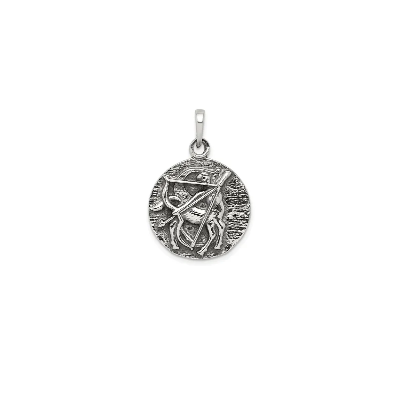 Antique - Inspired Filigree - Worked Cross Pendant Necklace for Religious CeremoniesAntique-Finish Sagittarius Zodiac Pendant (Silver) Antique - Inspired Filigree - Worked Cross Pendant Necklace for Religious CeremoniesAntique-Finish Sagittarius Zodiac Pendant (Silver)