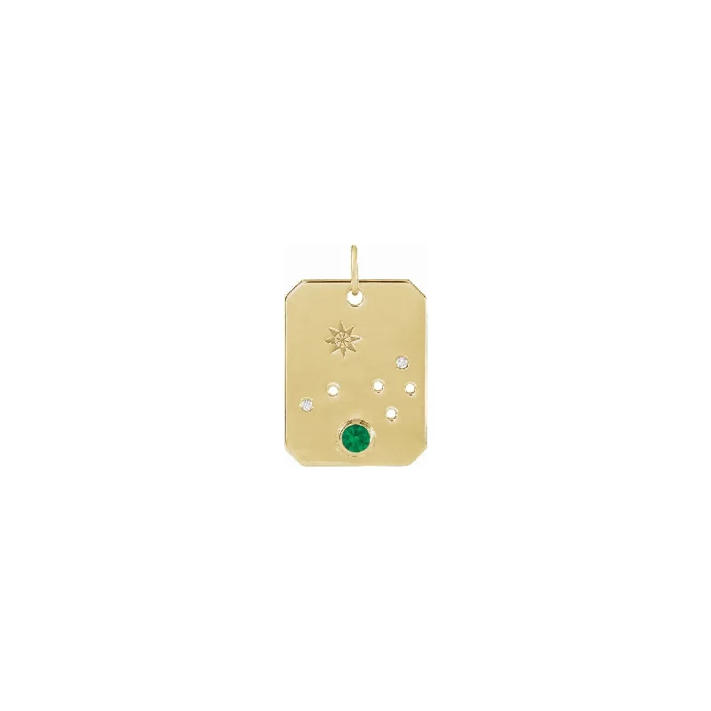 Statement - Making Large - Gemstone - Studded Geometric Pendant Necklace for Evening PartiesAries Emerald and Diamond Zodiac Constellation Pendant Statement - Making Large - Gemstone - Studded Geometric Pendant Necklace for Evening PartiesAries Emerald and Diamond Zodiac Constellation Pendant