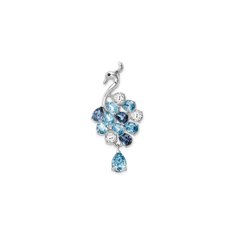 Antique - Inspired Filigree - Worked Cross Pendant Necklace for Religious CeremoniesCrystal Blue Peacock Pendant (Silver) Antique - Inspired Filigree - Worked Cross Pendant Necklace for Religious CeremoniesCrystal Blue Peacock Pendant (Silver)