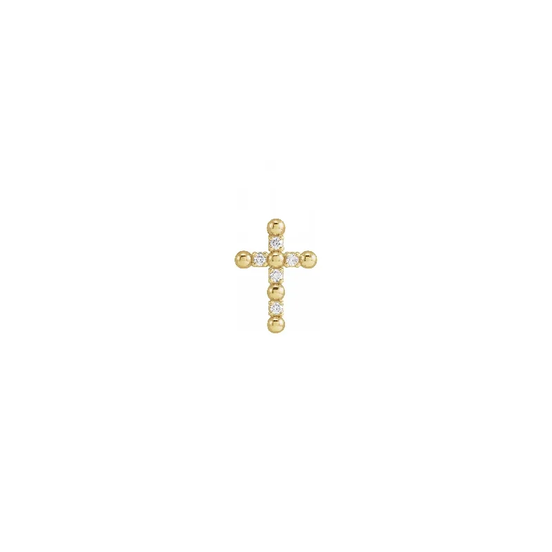 Zodiac Sign Pendant Necklace in Rose Gold for Astrology EnthusiastsDiamond Beaded Cross Pendant Zodiac Sign Pendant Necklace in Rose Gold for Astrology EnthusiastsDiamond Beaded Cross Pendant