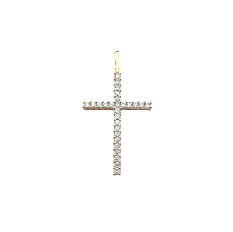 Military - Inspired Dog Tag Pendant with Engraved Service NumbersDiamond Single-Row Cross Pendant (14K) Military - Inspired Dog Tag Pendant with Engraved Service NumbersDiamond Single-Row Cross Pendant (14K)