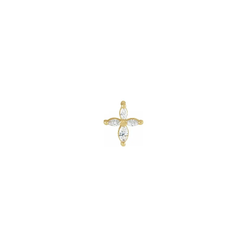 Dainty Gold - Plated Angel Wing Pendant Necklace for Sensitive Skin OwnersDiamond Marquise Cross Pendant Dainty Gold - Plated Angel Wing Pendant Necklace for Sensitive Skin OwnersDiamond Marquise Cross Pendant