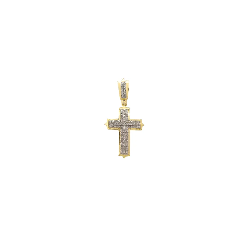 Minimalist Black Onyx Round Pendant Necklace with a Leather Cord for Boho - Chic OutfitsDiamond Pave Double Cross Pendant (10K) Minimalist Black Onyx Round Pendant Necklace with a Leather Cord for Boho - Chic OutfitsDiamond Pave Double Cross Pendant (10K)