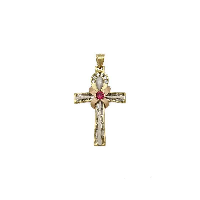 Military - Inspired Dog Tag Pendant with Engraved Service NumbersEmbellished Ankh Tri-Colored Pendant (14K) Military - Inspired Dog Tag Pendant with Engraved Service NumbersEmbellished Ankh Tri-Colored Pendant (14K)