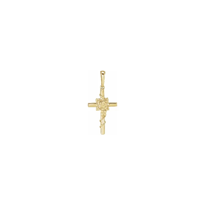 Pave - Set Cubic Zirconia Crown Pendant Necklace for Little Princess - Themed Birthday PartiesFloral Cross Pendant Pave - Set Cubic Zirconia Crown Pendant Necklace for Little Princess - Themed Birthday PartiesFloral Cross Pendant
