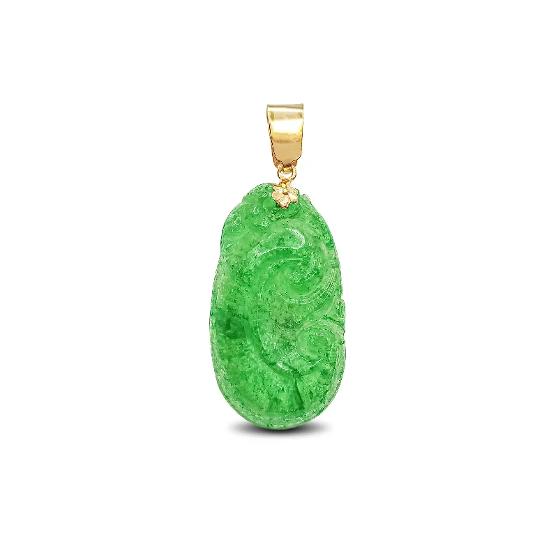 Adjustable - Chain Cubic Zirconia Solitaire Pendant for a Sparkling GiftGreen Jade Ruyi Scepter Pendant (14K) Adjustable - Chain Cubic Zirconia Solitaire Pendant for a Sparkling GiftGreen Jade Ruyi Scepter Pendant (14K)