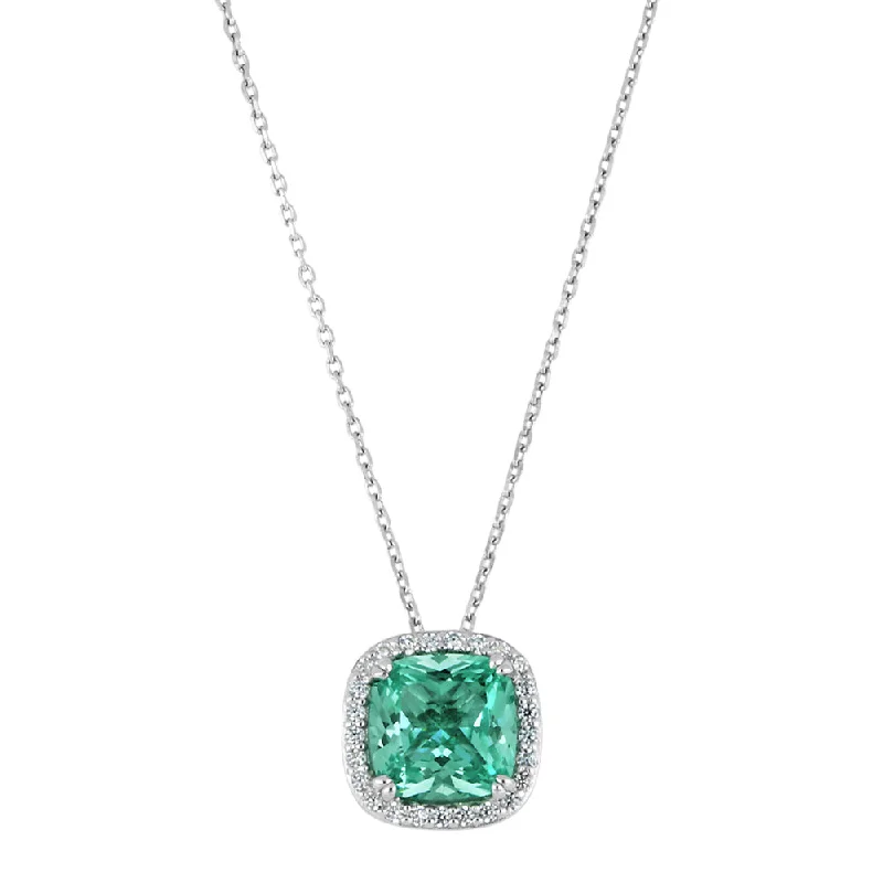 Hammered Copper Tree Pendant Necklace for Nature - Inspired Home Decor EnthusiastsHalo necklace with ocean green simulant and 0.22 carats* of diamond simulants in sterling silver Hammered Copper Tree Pendant Necklace for Nature - Inspired Home Decor EnthusiastsHalo necklace with ocean green simulant and 0.22 carats* of diamond simulants in sterling silver