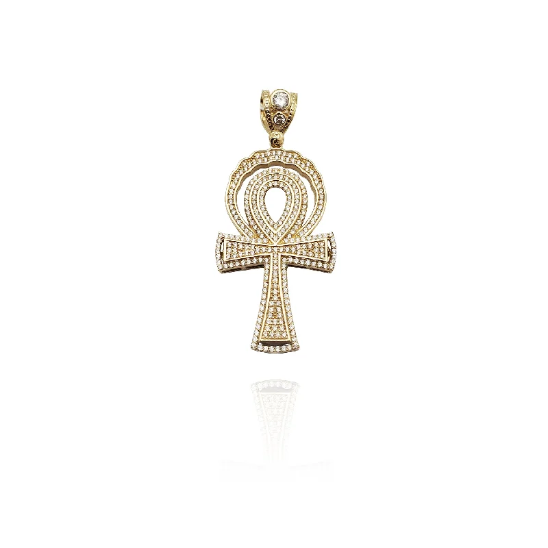 Glow - in - the - Dark Starry Sky Pendant for Nighttime AdventuresIced-Out Ankh CZ Pendant (14K) Glow - in - the - Dark Starry Sky Pendant for Nighttime AdventuresIced-Out Ankh CZ Pendant (14K)