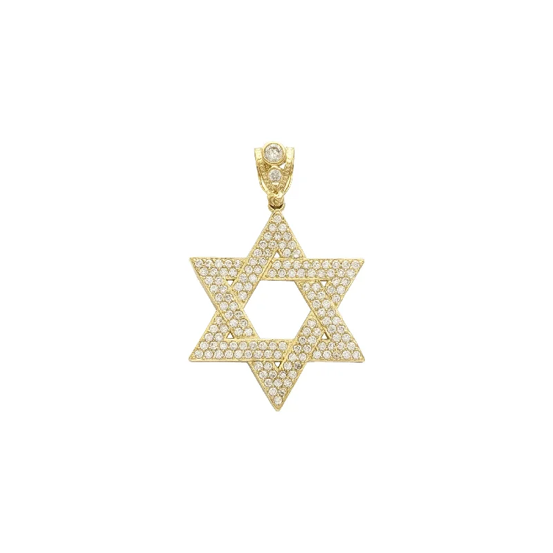 Glow - in - the - Dark Starry Sky Pendant for Nighttime AdventuresIced- Out Classic Star of David Pendant (14K) Glow - in - the - Dark Starry Sky Pendant for Nighttime AdventuresIced- Out Classic Star of David Pendant (14K)